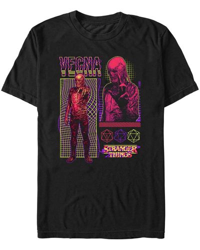 Fifth Sun Stranger Things Vecna Streetwear Infographic Short Sleeves T-shirt - Black