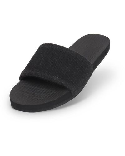 indosole Slide Recycled Pable Straps - Black