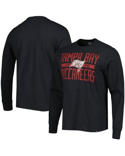 '47 Tampa Bay Buccaneers Brand Wide Out Franklin Long Sleeve T-shirt - Black