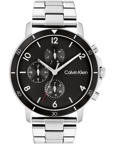 Calvin Klein Gauge Stainless Steel Bracelet Watch 46mm - Metallic