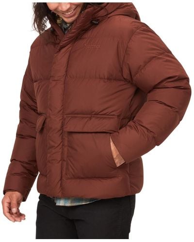 Marmot Stockholm Quilted Full-zip Hooded Down Jacket - Brown