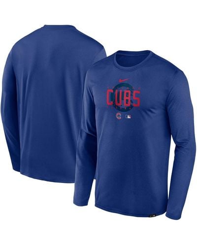 Nike New York Mets Authentic Collection Team Logo Legend Performance Long Sleeve T-shirt - Blue