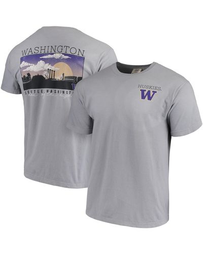 Image One Washington Huskies Comfort Colors Campus Scenery T-shirt - Gray