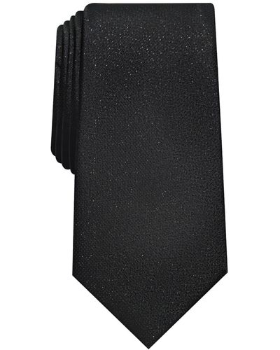 Alfani Metallic Texture Slim Tie - Black