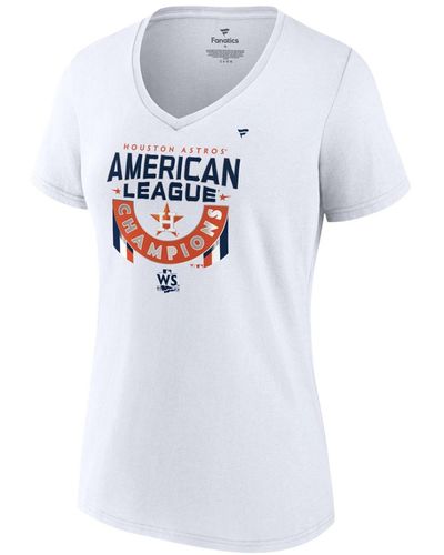 Fanatics Houston Astros 2022 American League Champions Locker Room Short Sleeve V-neck T-shirt - White