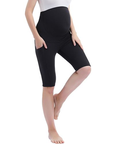 Kimi + Kai Kimi + Kai Maternity Essential Stretch Pocket Shorts - Black