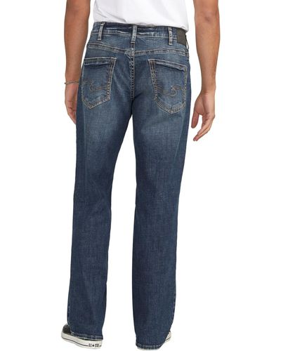 Silver Jeans Co. Gordie Relaxed Fit Straight Leg Jeans - Blue