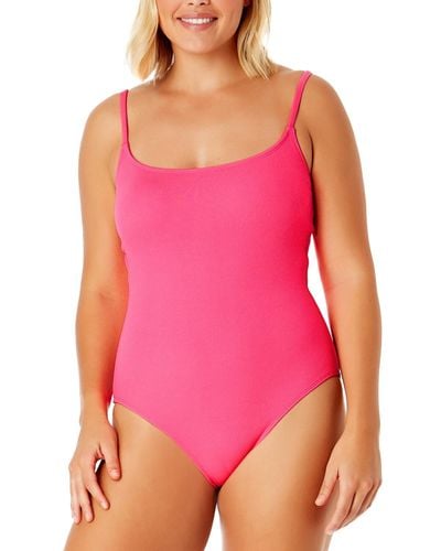 Anne Cole Classic One-piece Swimsuit - Pink