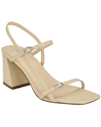 Calvin Klein Linella Block Heel Dress Sandals - Metallic