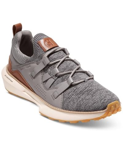 Cole Haan Grandmøtion Ii Stitchlite Lace-up Sneakers - Gray