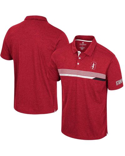 Colosseum Athletics Stanford No Problemo Polo Shirt - Red