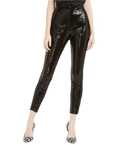 INC International Concepts Inc Sequined Skinny Ankle Pants, Created For Macy's - Black