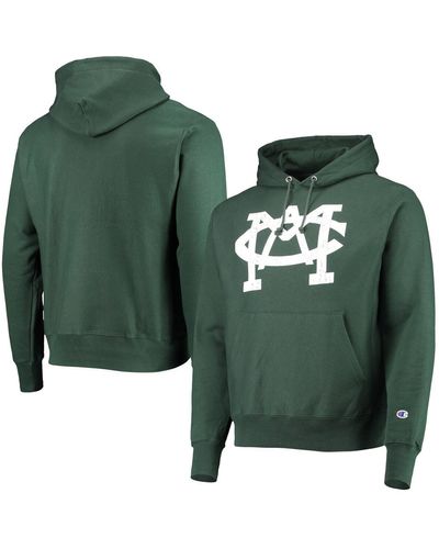 Champion Michigan State Spartans Vault Logo Reverse Weave Pullover Hoodie - Green