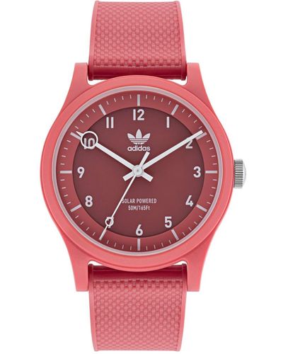 adidas Solar Project One Resin Strap Watch 39mm - Red