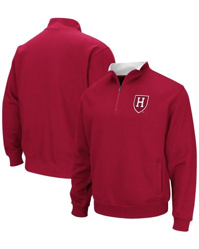 Colosseum Athletics Harvard Tortugas Team Logo Quarter-zip Jacket - Red