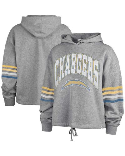 '47 Distressed Los Angeles Chargers Upland Bennett Pullover Hoodie - Gray
