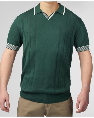 Ben Sherman Open Neck Short Sleeve Polo Shirt - Green