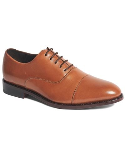 Anthony Veer Clinton Cap-toe Oxford Leather Dress Shoes - Natural