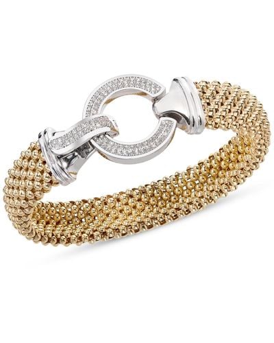 Macy's Diamond Circle Mesh Bangle Bracelet (5/8 Ct. T.w.) - Metallic