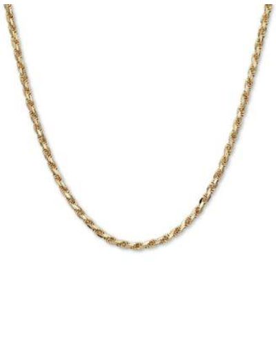 Italian Gold Diamond Cut Rope Chain Jewelry Collection In 14k Made In Italy - Metallic