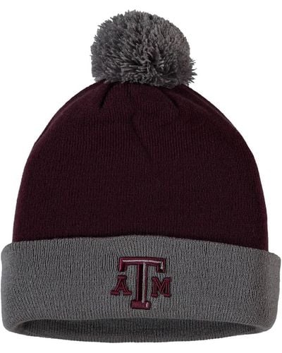 Top Of The World Maroon And Gray Texas A&m aggies Core 2-tone Cuffed Knit Hat - Purple