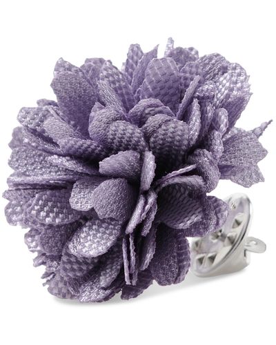 Con.struct Con.struct Ceremony Satin Checkerboard Flower Lapel Pin - Purple