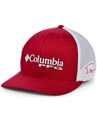 Columbia Arkansas Razorbacks Pfg Stretch Cap - Red