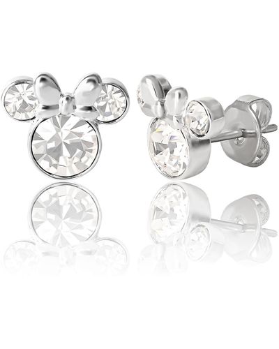 Disney Minnie Mouse Birthstone Stud Earrings - Metallic