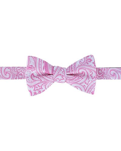 Trafalgar Sobee Paisley Silk Bow Tie - Purple