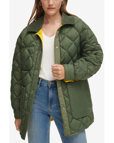 Calvin Klein Reversible Quilted Barn Jacket - Green
