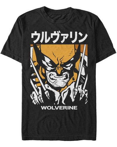 Fifth Sun Marvel X-men Wolverine Kanji Comic Poster - Black