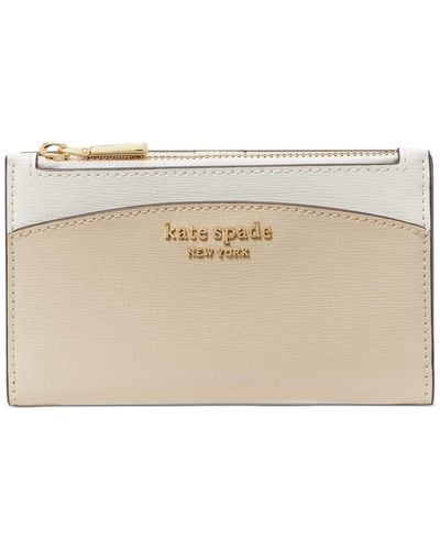 Kate Spade Morgan Leather Slim Bifold Wallet - Natural