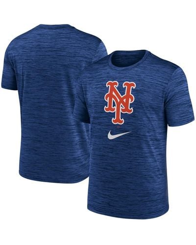 Nike New York Mets Logo Velocity Performance T-shirt - Blue