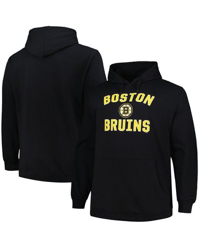 Profile Boston Bruins Big And Tall Arch Over Logo Pullover Hoodie - Black