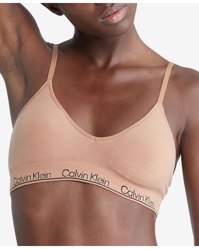 Calvin Klein Modern Seamless Naturals Lightly Lined Triangle Bralette Qf7093 - Brown