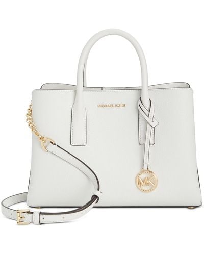 Michael Kors Michael Ruthie Small Leather Satchel - White