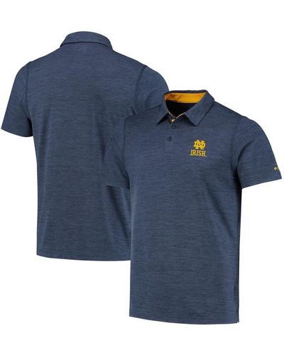 Columbia Notre Dame Fighting Irish Tech Trail Omni-shade Polo Shirt - Blue