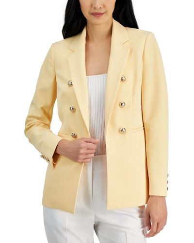 Anne Klein Faux Double-breasted Jacket - Natural