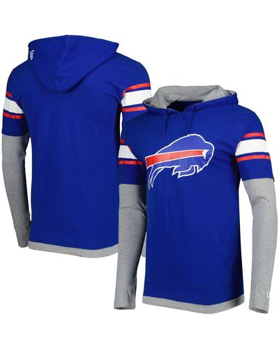 KTZ Buffalo Bills Long Sleeve Hoodie T-shirt - Blue