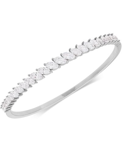 Arabella Cubic Zirconia Bangle Bracelet - White