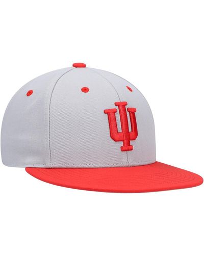 adidas Indiana Hoosiers On-field Baseball Fitted Hat - Gray