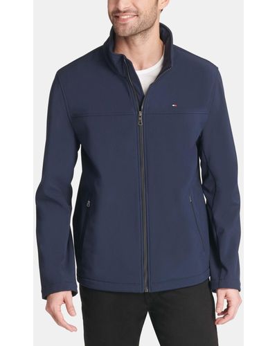 Tommy Hilfiger Soft-shell Classic Zip-front Jacket - Blue