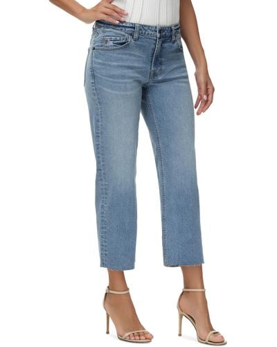 Frye Low-rise Straight Cropped Jeans - Blue