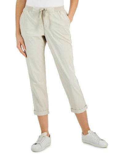 Style & Co. Pull On Cuffed Pants - Natural