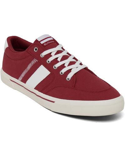 Ben Sherman Hawthorn Low Canvas Casual Sneakers From Finish Line - Red