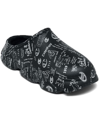 Champion Meloso Squish Doodle Slide Sandals From Finish Line - Black