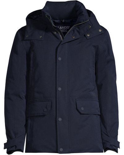 Lands' End Expedition Waterproof Winter Down Jacket - Blue