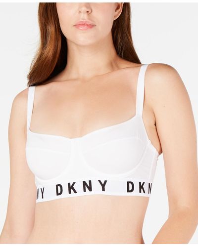 DKNY Cozy Boyfriend Underwire Bra Top Dk4521 - White