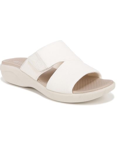 Bzees Carefree Washable Slide Sandals - White