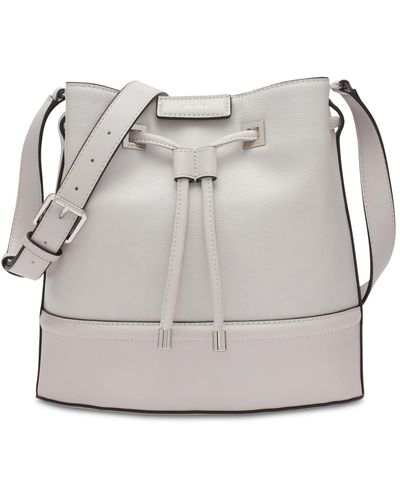 Calvin Klein Ash Drawstring Adjustable Bucket Bag - Gray